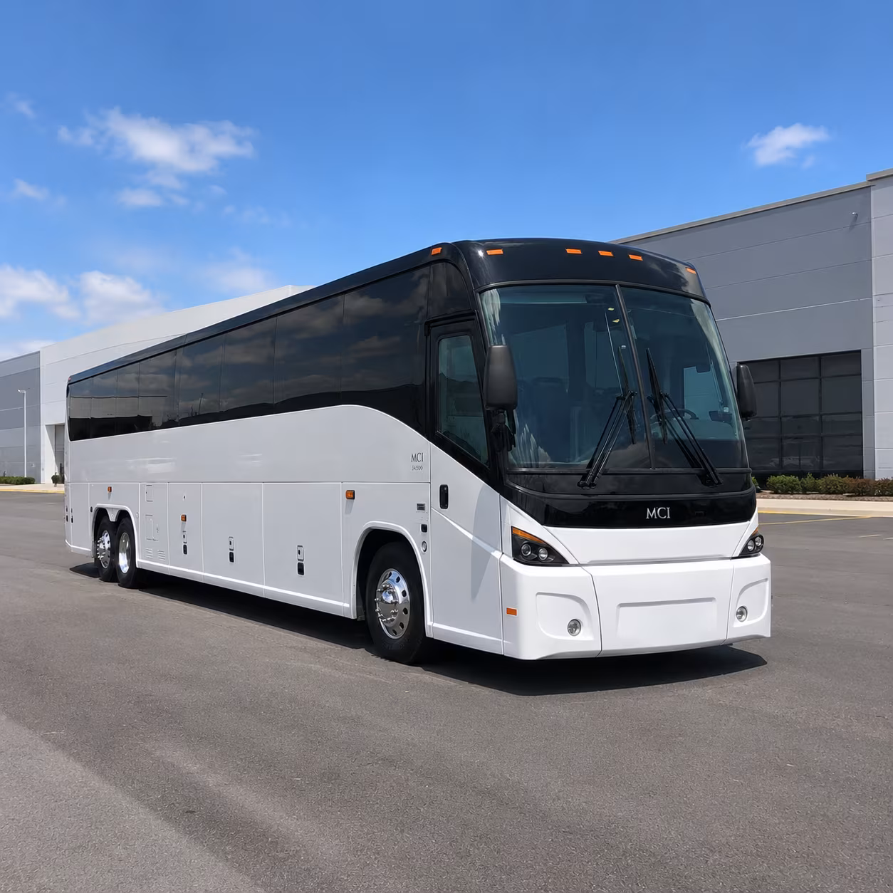 downey charter bus rental exterior