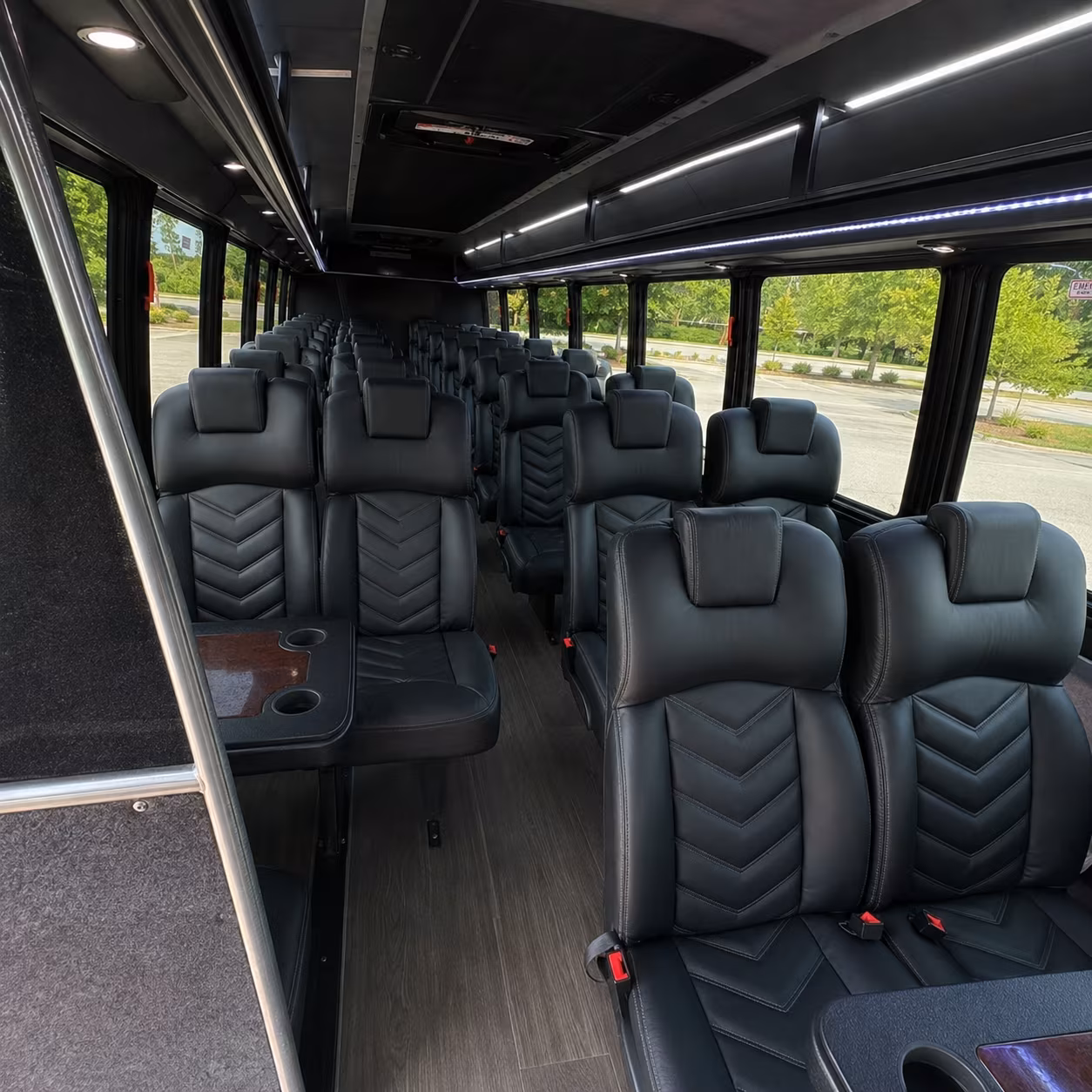 downey concert transportation onboard seating