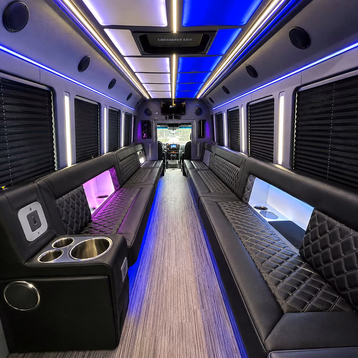 downey party bus rentals inside