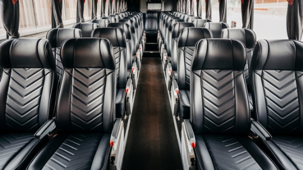 50 passenger charter bus inside norwalk