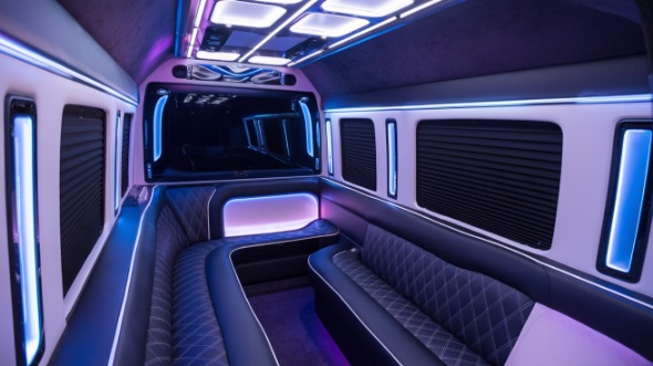 downey party bus rental inside