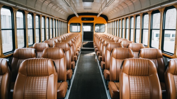 downey school bus rental interior